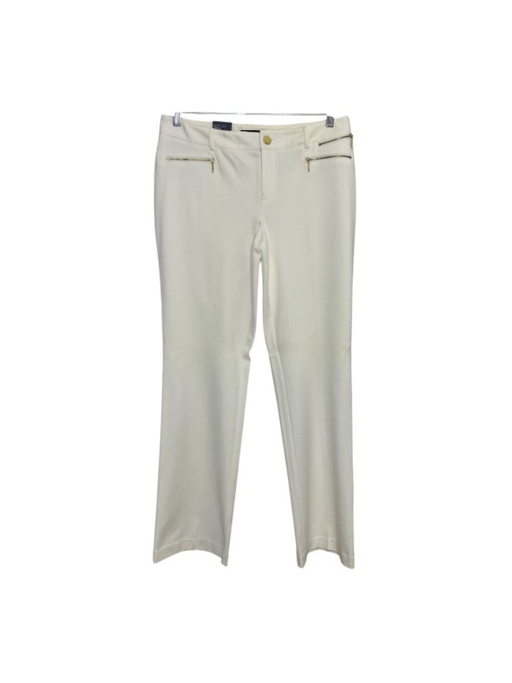 INC‎ International Concept Boot Leg Curvy Fit Pants Womens Size 12 New Cream